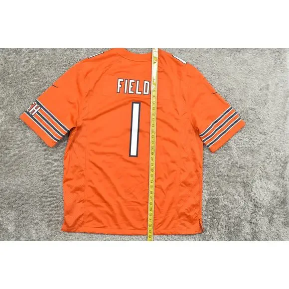 Nike Orange NFL Jersey Football On Field Chicago Bears Fields #1 Size XL - Picture 5 of 10
